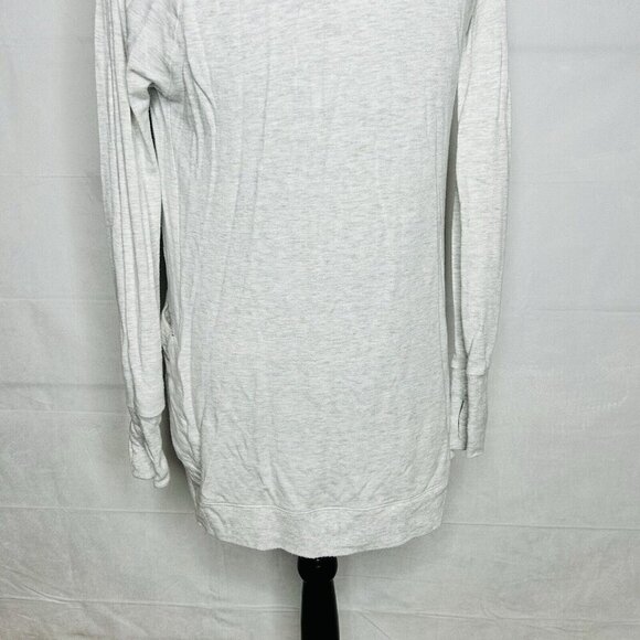 ATHLETA Pranayama Restore Wrap Open Cardigan Sweater Heather Gray Sz XXS - Picture 8 of 8